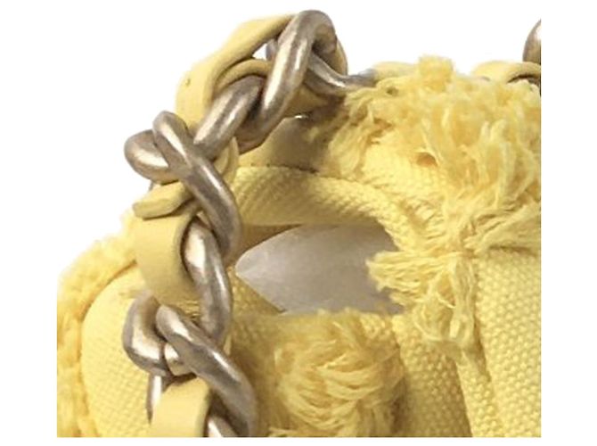 Chanel Yellow Medium Canvas 19 Flap Giallo - vista 18