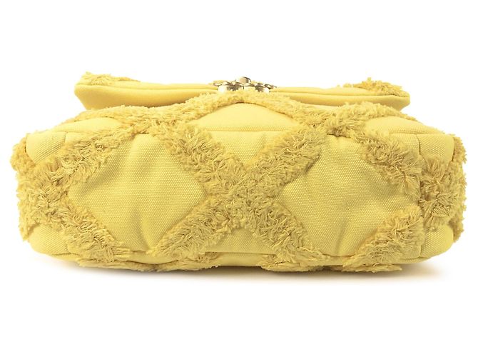 Chanel Yellow Medium Canvas 19 Flap Giallo - vista 4