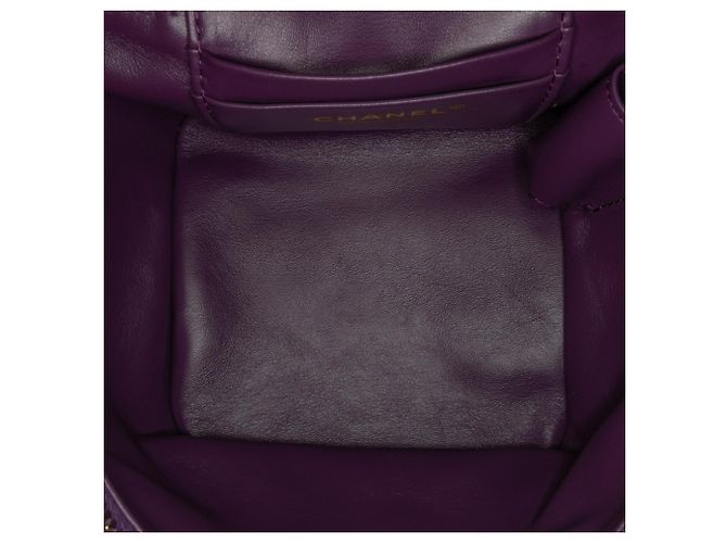 Vanity Beauty Case Chanel Purple Small Quilted Shearling Porpora - vista 5