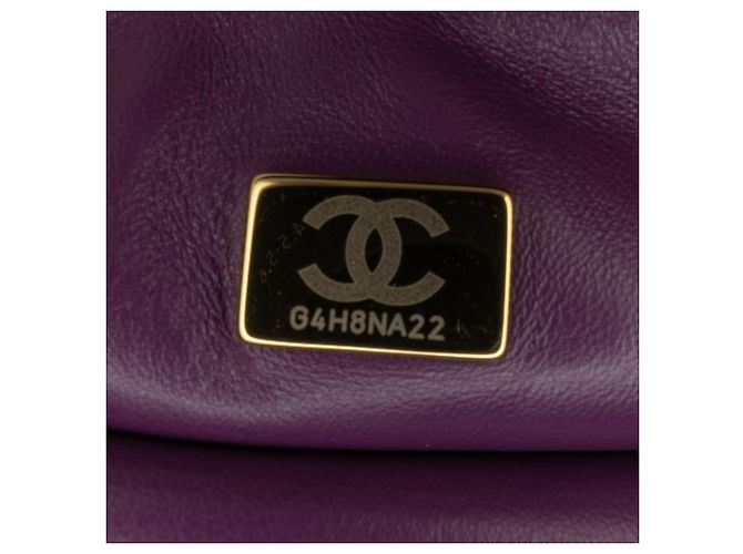 Vanity Beauty Case Chanel Purple Small Quilted Shearling Porpora - vista 7