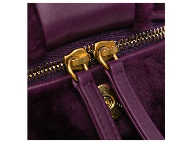 Vanity Beauty Case Chanel Purple Small Quilted Shearling Porpora - vista 8