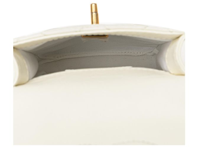 Chanel White Mini Aged Calfskin City School Flap Bianco Crudo - vista 5