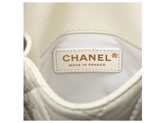 Chanel White Mini Aged Calfskin City School Flap Bianco Crudo - vista 6