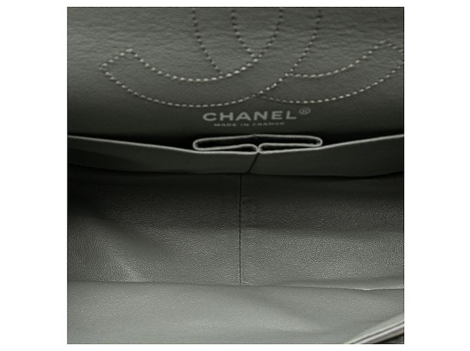 Chanel Marrone Caviar e Pelle di Vitello Iridescente Reissue 2.55 Double Flap 226 - vista 5