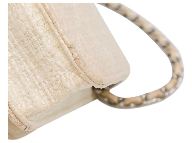 Chanel Beige CC beschichtetes Tweed Wallet On Chain - Ansicht 11