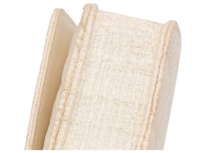 Chanel Beige CC beschichtetes Tweed Wallet On Chain - Ansicht 12