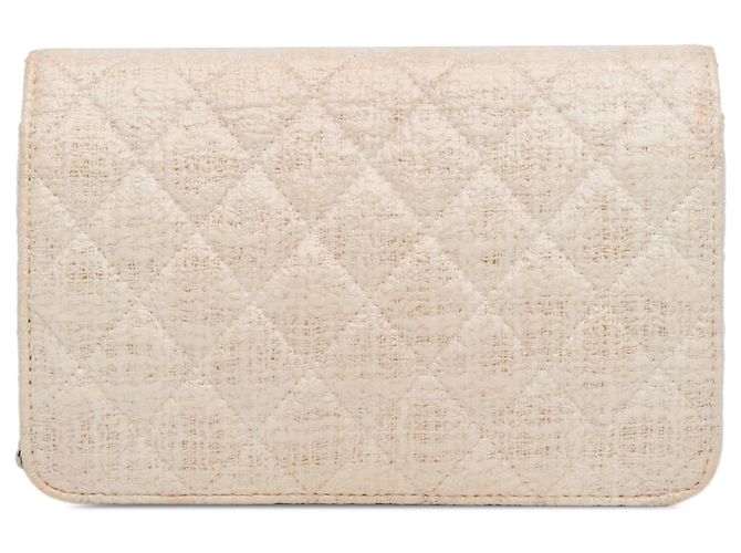 Chanel Beige CC beschichtetes Tweed Wallet On Chain - Ansicht 3