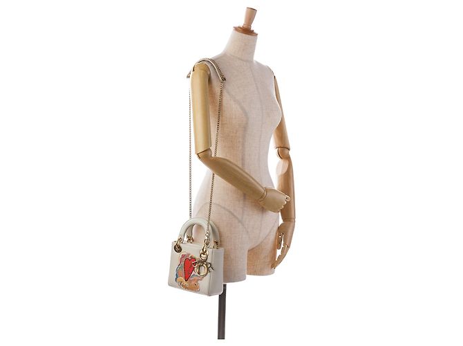 Dior Weiß DiorAmour Niki De Saint Phalle Mini Calfskin Lady Dior - Ansicht 10