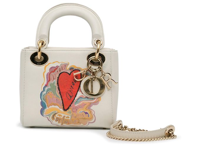 Dior Weiß DiorAmour Niki De Saint Phalle Mini Calfskin Lady Dior - Ansicht 11