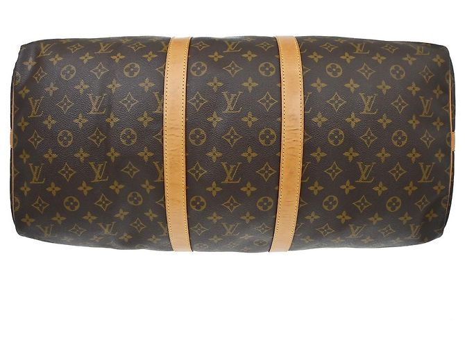 Louis Vuitton Keepall Bandouliere Monogram Canvas 55 Marrone - vista 7