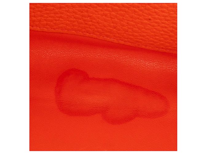 Hermès Orange Clemence Lindy 34 Arancione - vista 12