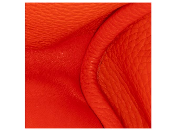 Hermès Orange Clemence Lindy 34 Arancione - vista 13