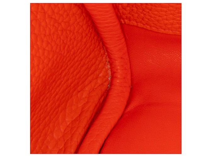 Hermès Orange Clemence Lindy 34 Arancione - vista 14
