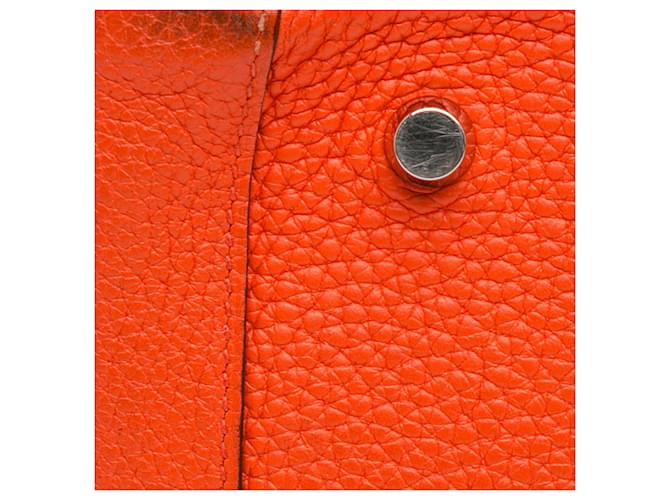 Hermès Orange Clemence Lindy 34 Arancione - vista 18