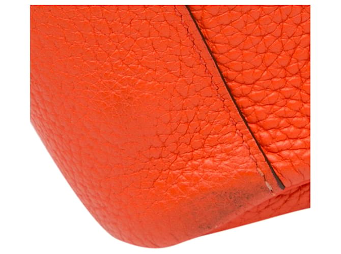 Hermès Orange Clemence Lindy 34 Arancione - vista 19