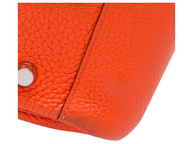 Hermès Orange Clemence Lindy 34 Arancione - vista 20