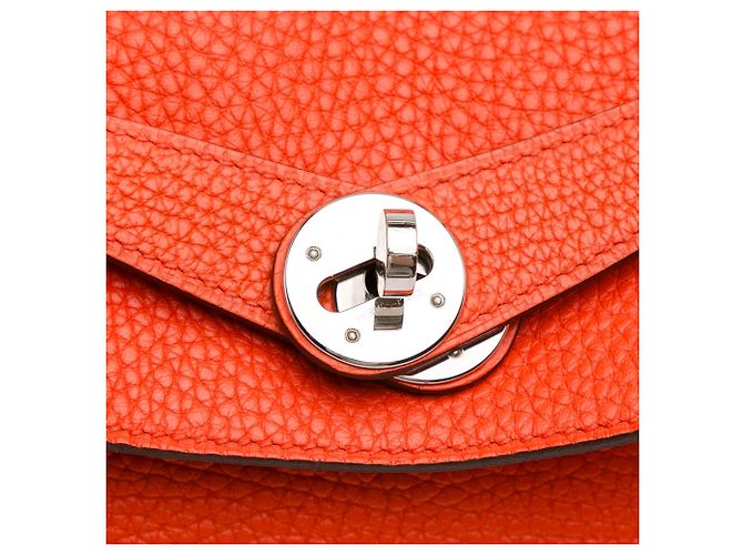 Hermès Orange Clemence Lindy 34 Arancione - vista 8