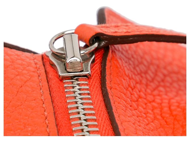 Hermès Orange Clemence Lindy 34 Arancione - vista 9