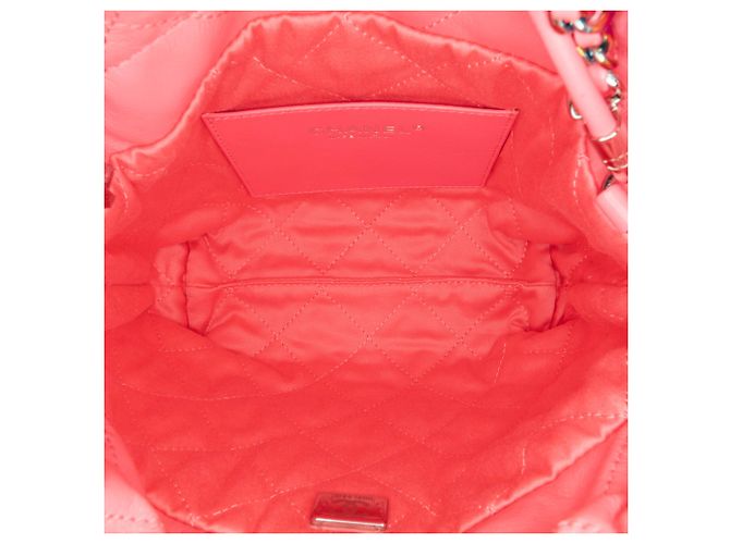 Borsa Chanel Pink Mini Shiny Calfskin Rainbow Hardware 22 Rosa - vista 5