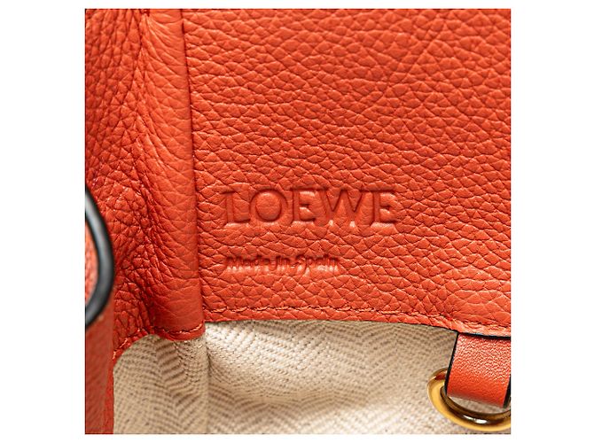LOEWE Orange Small Leather Hammock Satchel - view 6