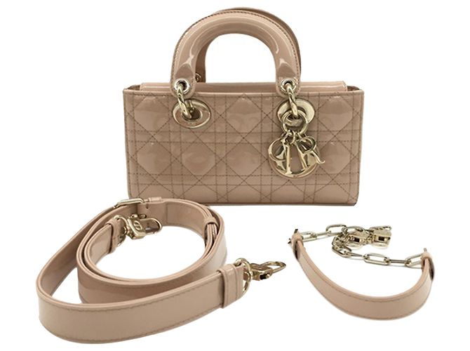 Dior Beige Small Patent Cannage Lady D-Joy - vista 10