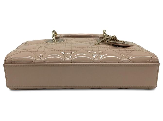 Dior Beige Small Patent Cannage Lady D-Joy - vista 4