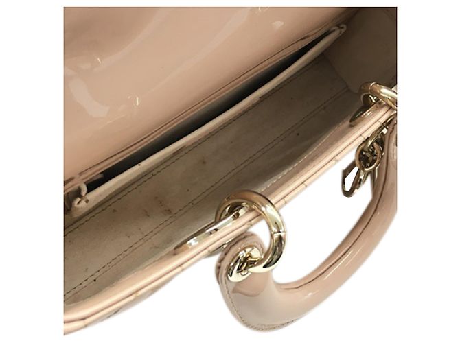 Dior Beige Small Patent Cannage Lady D-Joy - vista 5