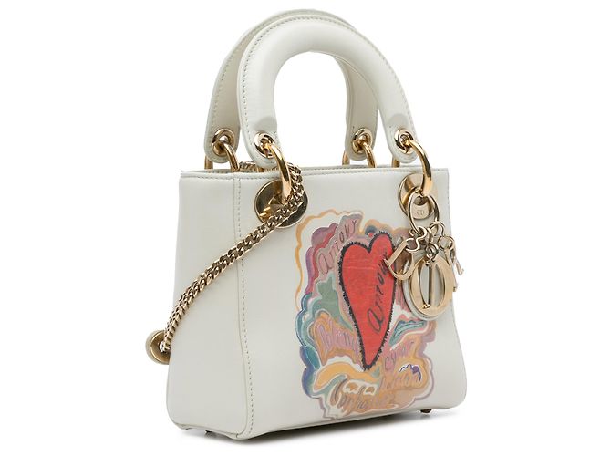 Dior Bianco DiorAmour Niki De Saint Phalle Mini Calfskin Lady Dior - vista 2