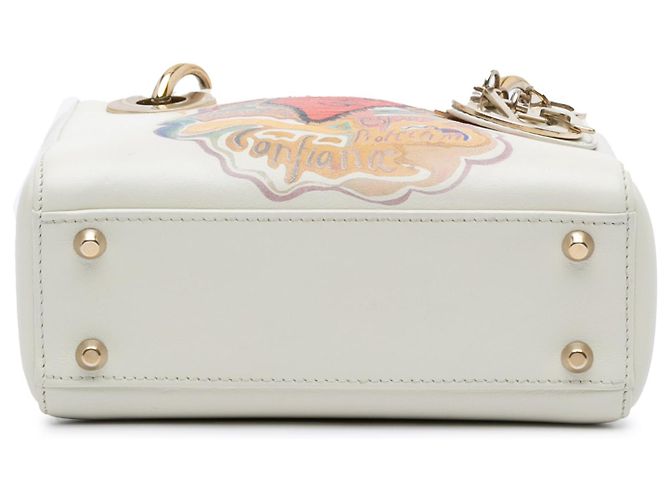 Dior Bianco DiorAmour Niki De Saint Phalle Mini Calfskin Lady Dior - vista 4