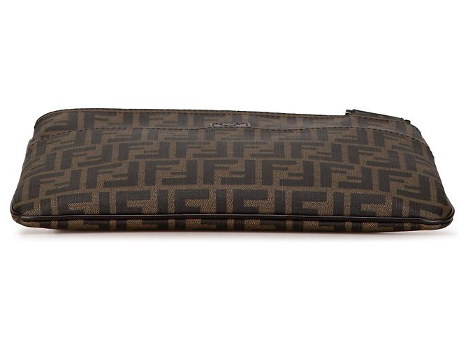 Fendi Marrone Zucca Tela Cerata a Tracolla - vista 4