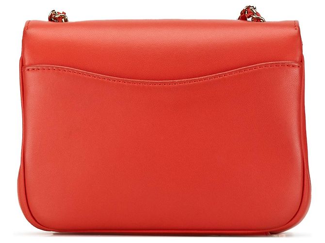 Chanel Red Lambskin CC Mania Flap Rosso - vista 3