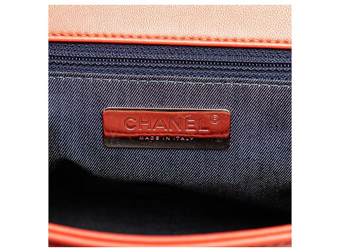 Chanel Red Lambskin CC Mania Flap Rosso - vista 6