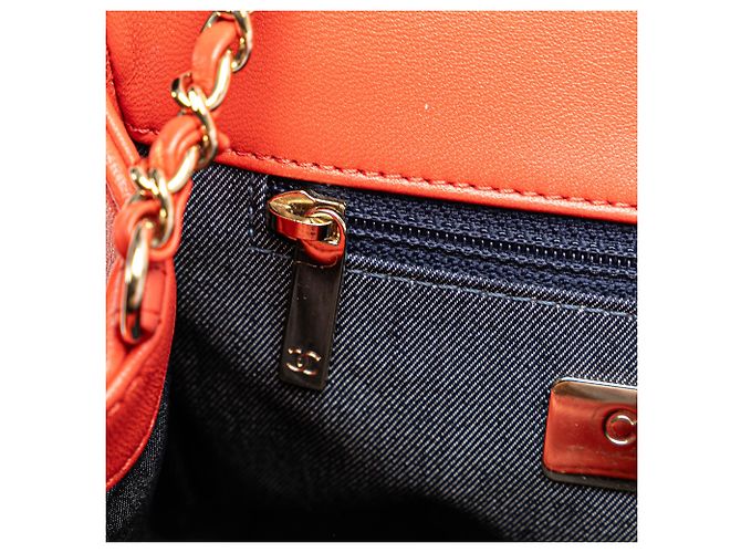 Chanel Red Lambskin CC Mania Flap Rosso - vista 8