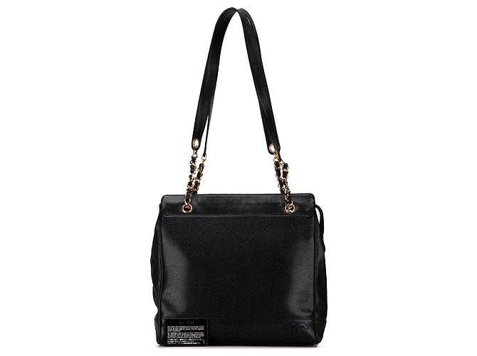 Borsa a Spalla Chanel Black Triple CC Caviar Nero - vista 11