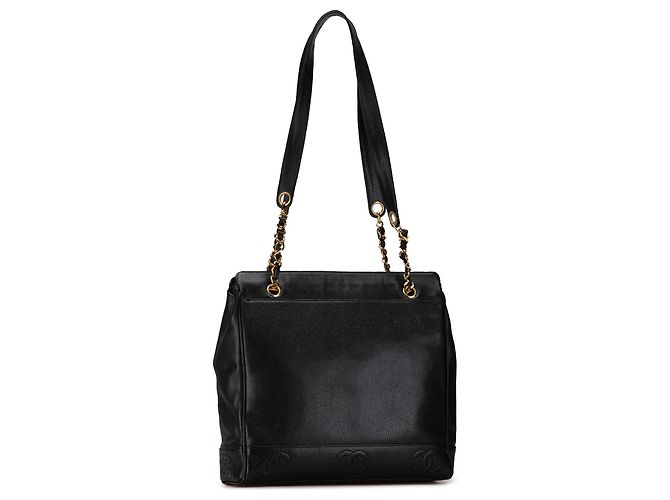 Borsa a Spalla Chanel Black Triple CC Caviar Nero - vista 2