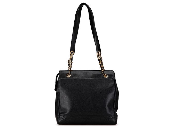 Borsa a Spalla Chanel Black Triple CC Caviar Nero - vista 3