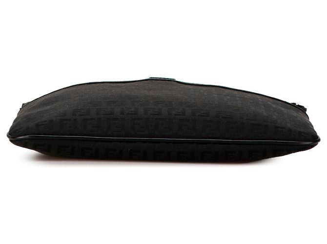 Fendi Black Zucchino Canvas Crossbody Nero - vista 4