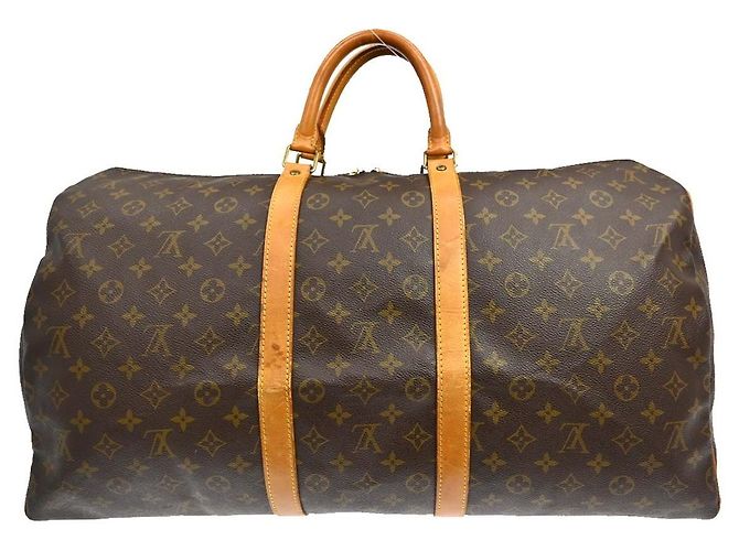 Louis Vuitton Keepall Monogram Canvas 55 Castaño - vista 2