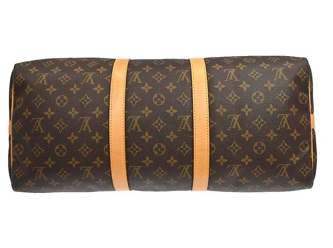 Louis Vuitton Keepall Bandouliere Monogram Canvas 50 Marrone - vista 7
