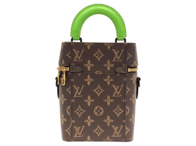 Borsa Louis Vuitton Monogram Vertical Box Trunk Marrone - vista 2