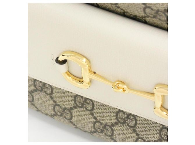 Borsa a tracolla Gucci Housebit 1955 Bianco Beige - vista 4