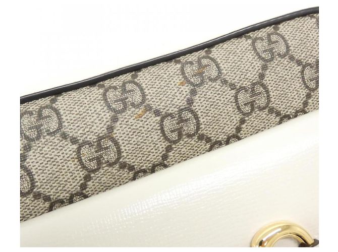Borsa a tracolla Gucci Housebit 1955 Bianco Beige - vista 7
