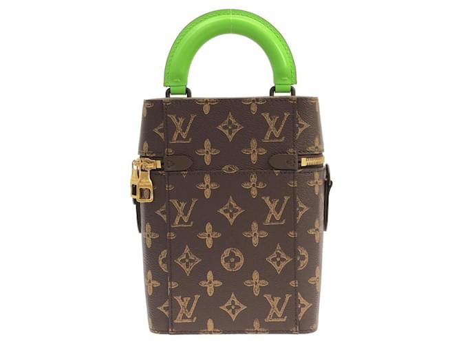 Borsa Louis Vuitton Monogram Vertical Box Trunk Marrone - vista 2