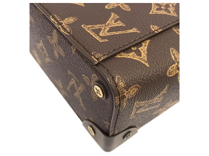 Borsa Louis Vuitton Monogram Vertical Box Trunk Marrone - vista 3