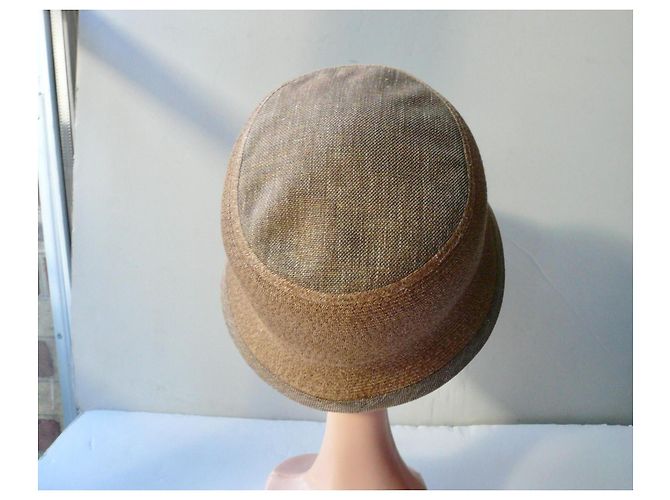 Hermès Cappello estivo in lino beige scuro T57 Marrone Marrone chiaro - vista 12