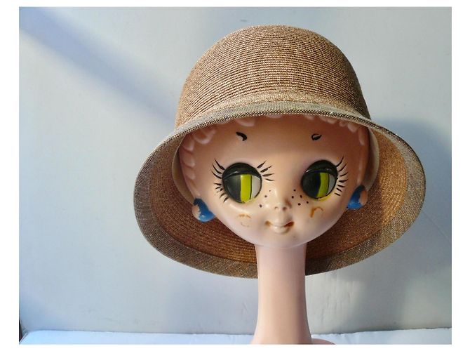 Hermès Cappello estivo in lino beige scuro T57 Marrone Marrone chiaro - vista 3