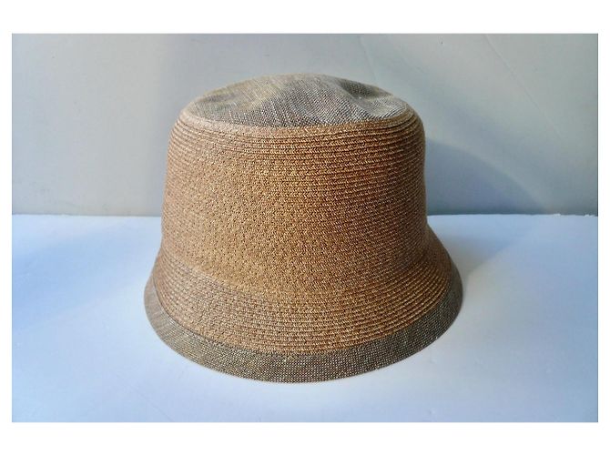 Hermès Cappello estivo in lino beige scuro T57 Marrone Marrone chiaro - vista 5