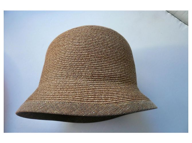 Hermès Cappello estivo in lino beige scuro T57 Marrone Marrone chiaro - vista 7