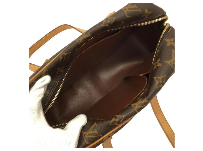 Borsa a Spalla Louis Vuitton Monogram Cite MM M51182 Marrone - vista 7