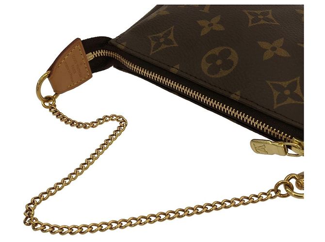 Louis Vuitton Monogram Mini Pochette Accessoires Marrone - vista 5